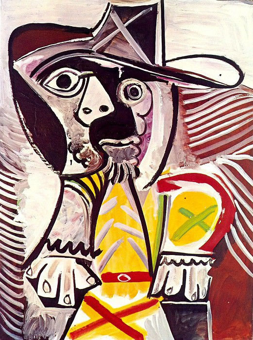 1969 Homme assis 2, Пабло Пикассо (1881-1973) Период: 1962-1973