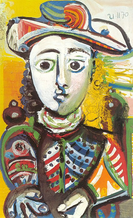 1970 Jeune fille assise. Пабло Пикассо (1881-1973) Период: 1962-1973