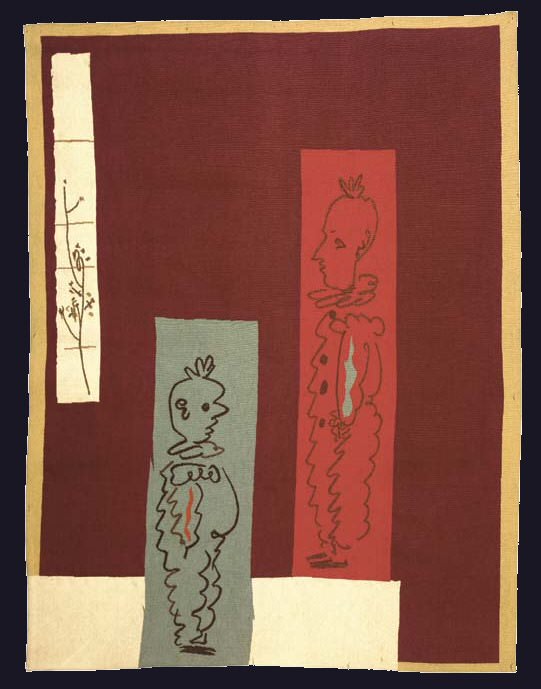 1968 Les clowns Е la lune bleue(tapisserie daubusson). Pablo Picasso (1881-1973) Period of creation: 1962-1973