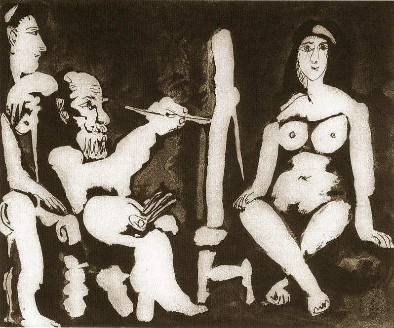 1963 Le peintre et son modКle 9. Пабло Пикассо (1881-1973) Период: 1962-1973