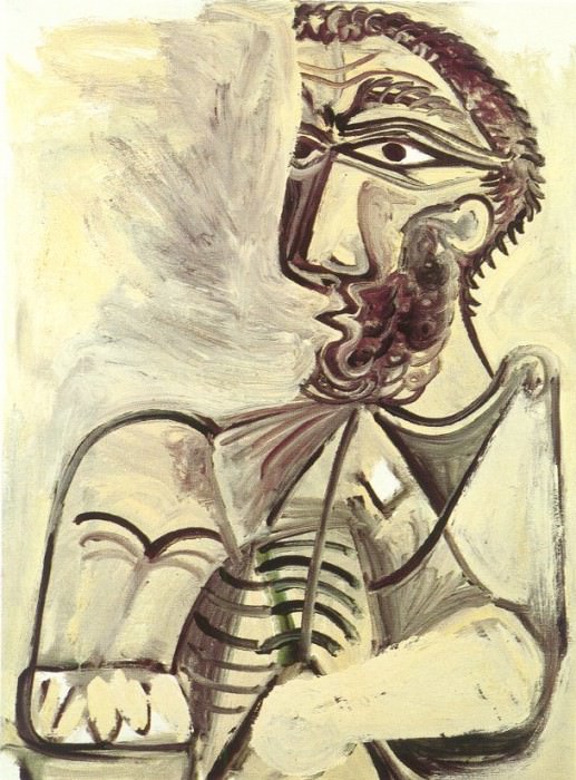 1971 Buste dhomme 2. Pablo Picasso (1881-1973) Period of creation: 1962-1973