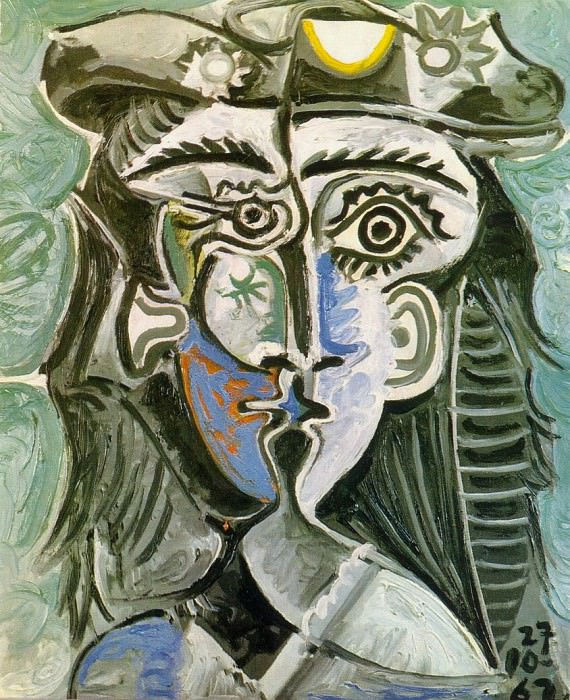 1962 TИte de femme au chapeau I. Pablo Picasso (1881-1973) Period of creation: 1962-1973