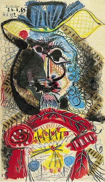 1969 Buste dhomme au chapeau. Pablo Picasso (1881-1973) Period of creation: 1962-1973 (TИte)