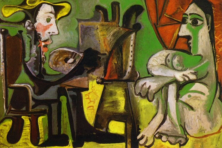 1963 Le peintre et son modКle 4. Пабло Пикассо (1881-1973) Период: 1962-1973