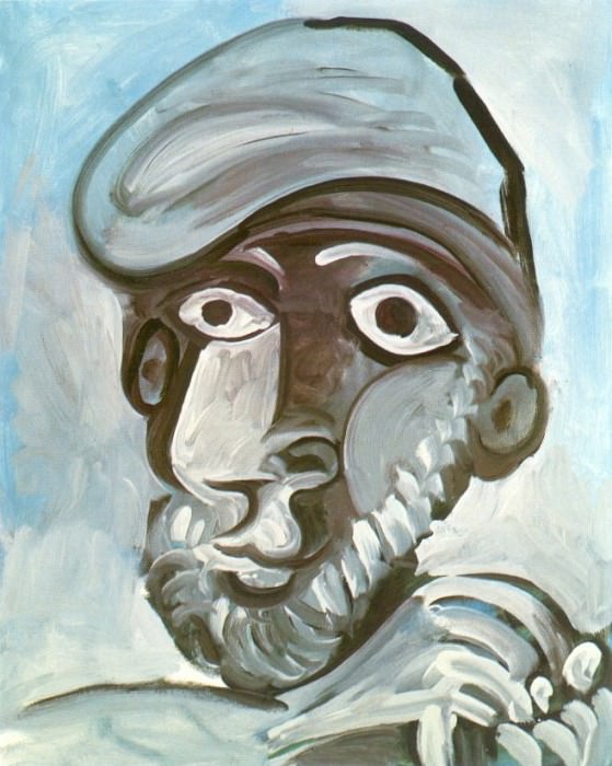 1971 TИte dhomme au bВret. Пабло Пикассо (1881-1973) Период: 1962-1973