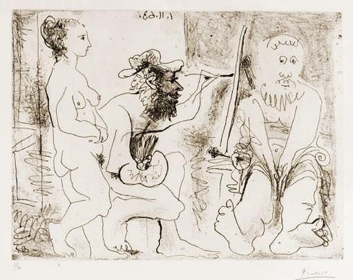 1963 Peintre au travail. Pablo Picasso (1881-1973) Period of creation: 1962-1973