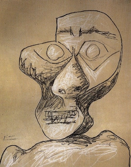 1972 TИte. Pablo Picasso (1881-1973) Period of creation: 1962-1973 (Autoportrait)