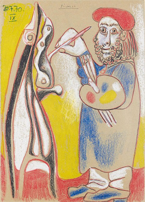 1970 Le peintre. Пабло Пикассо (1881-1973) Период: 1962-1973