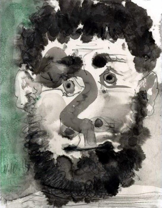 1965 TИte dhomme barbu 1. Пабло Пикассо (1881-1973) Период: 1962-1973