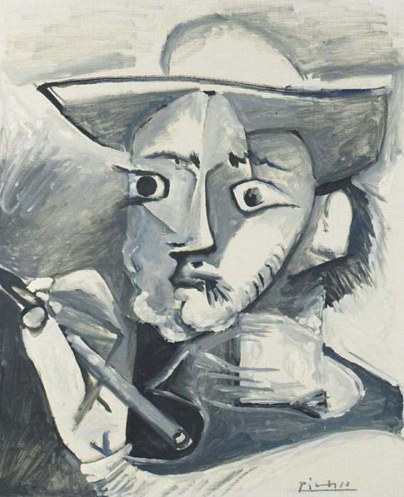 1965 Le peintre au chapeau. Pablo Picasso (1881-1973) Period of creation: 1962-1973