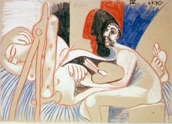 1970 Le peintre et son modКle 7. Pablo Picasso (1881-1973) Period of creation: 1962-1973