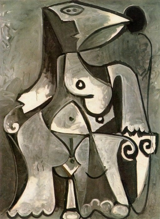 1962 Nu assis dans un fauteuil. Пабло Пикассо (1881-1973) Период: 1962-1973