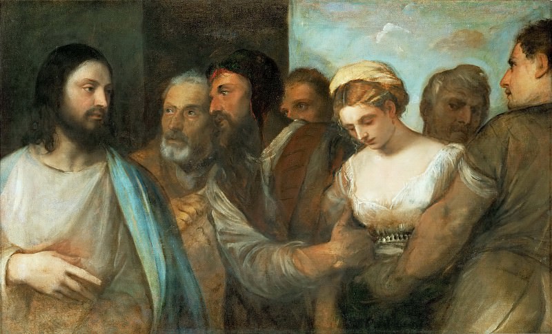 Тициан - Христос и грешница. Музей истории искусств