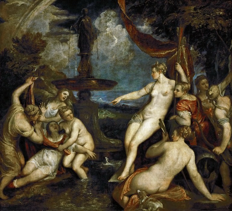 Diana and Callisto. Titian (Tiziano Vecellio)
