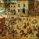 Брейгель, Питер Старший -- Игры детей [Childrens games] 1559-60, 118х161,, Музей истории искусств