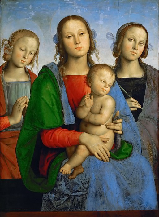 Perugino -- Madonna and Child with Saints Rosa and Catherine , Kunsthistorisches Museum