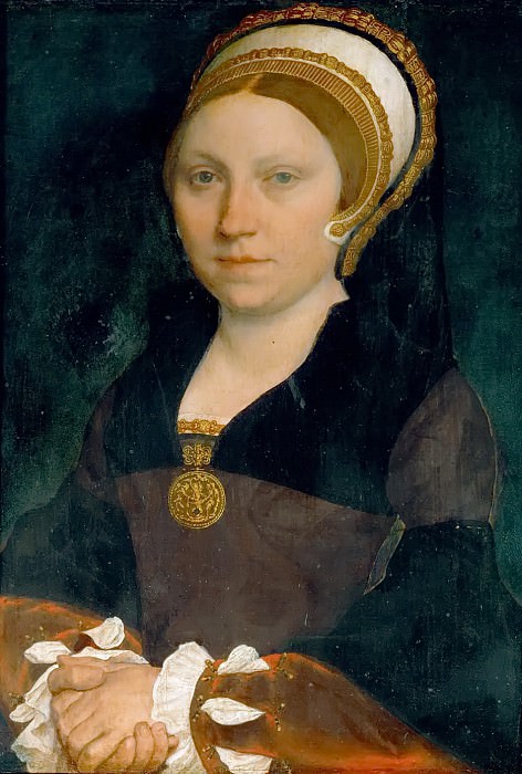 Hans Holbein the Younger (1497 or 1498-1543) -- Portrait of an English Lady. Kunsthistorisches Museum
