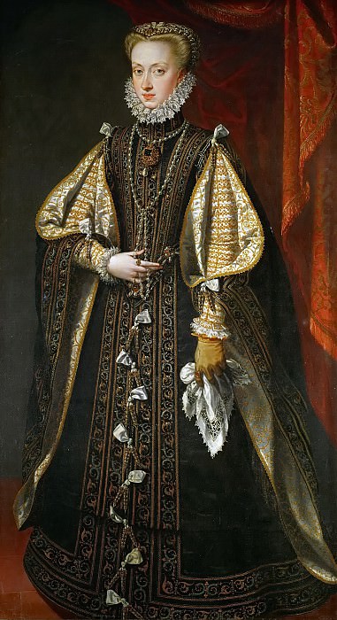 lonso Sánchez Coello (c. 1531-1588) -- Archduchess Anna of Austria, Queen of Spain (1549-1580). Kunsthistorisches Museum