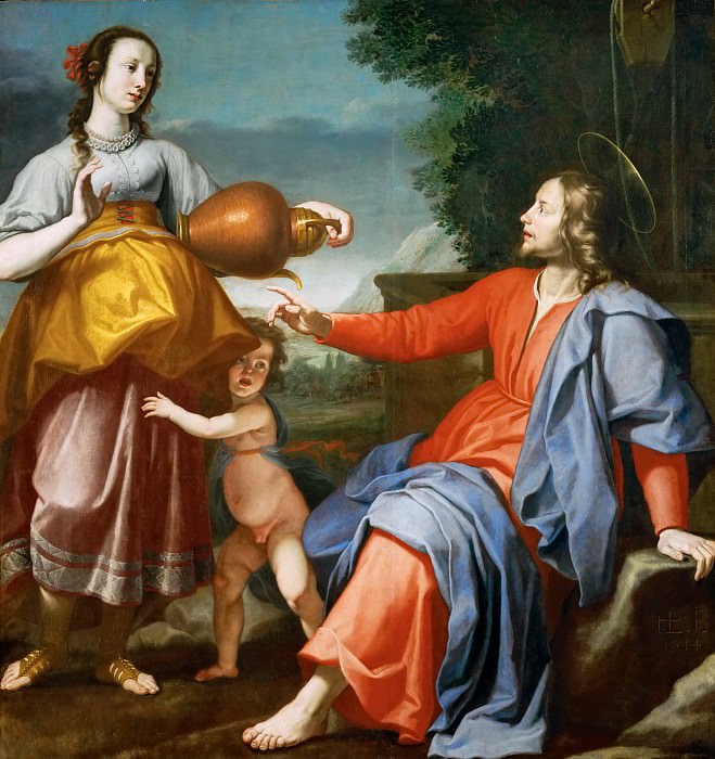 Lorenzo Lippi -- Christ and the Samaritan woman at the well. Kunsthistorisches Museum