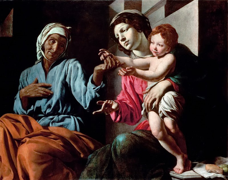 Giovanni Battista Caracciolo, called Battistello - Virgin and Child and St Anna. Kunsthistorisches Museum