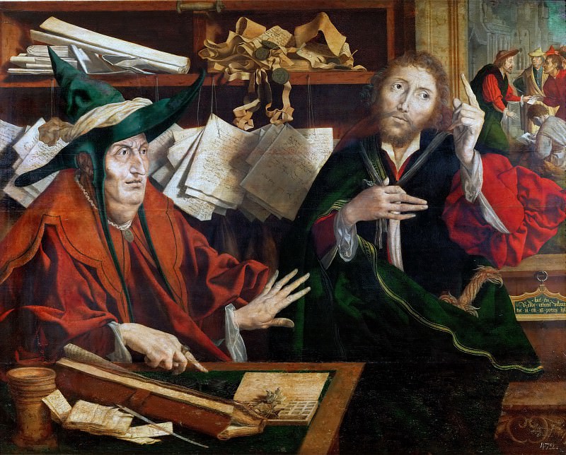 Marinus van Reymerswaele (c. 1490-c. 1567) -- The Parable of the Unfaithful Steward. Kunsthistorisches Museum