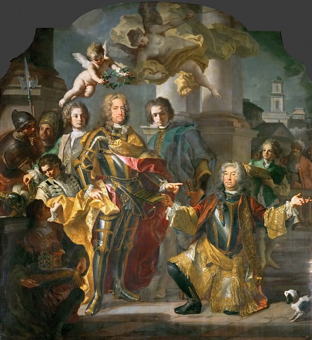 Франческо Солимена и Иоганн Готфрид Ауэрбах - Карл VI и граф Альтан. Музей истории искусств