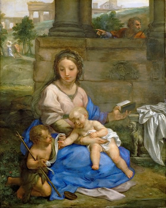 Карло Маратти - Мадонна с младенцем и маленьким Иоанном Крестителем. Музей истории искусств