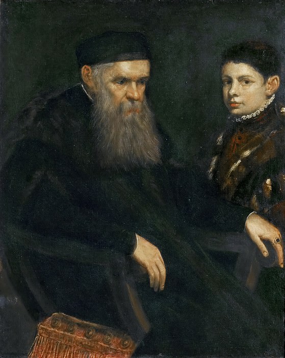 Jacopo Tintoretto -- Old Man and a Boy. Kunsthistorisches Museum