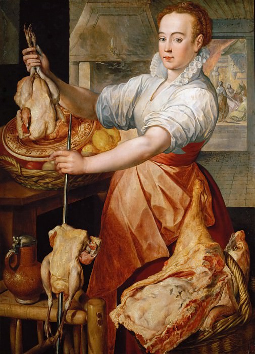 Joachim Beuckelaer (c. 1533-1574) -- Cook with Chicken. Kunsthistorisches Museum