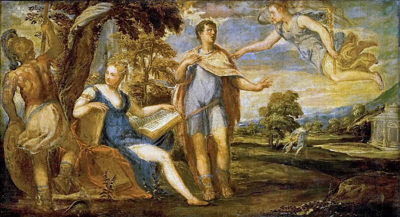 Andrea Schiavone (c. 1500-1563) -- Aeneas Ordered to Leave Dido. Kunsthistorisches Museum