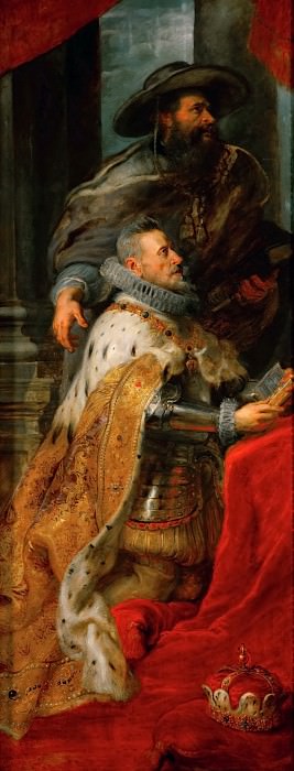 Ildefonso Atarpiece; detail of left wing with Albrecht VII, Archduke of Austria and Governor of the Netherlands. Peter Paul Rubens