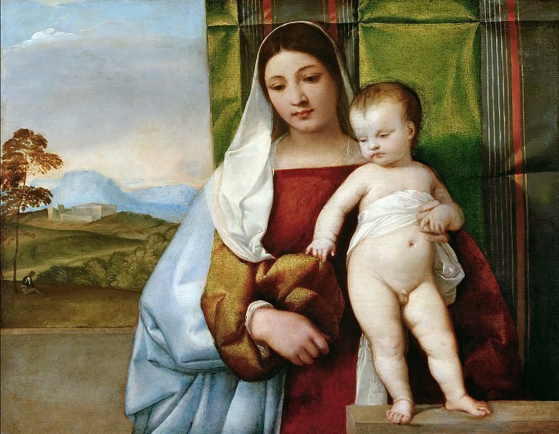 The Gypsy Madonna. Titian (Tiziano Vecellio)