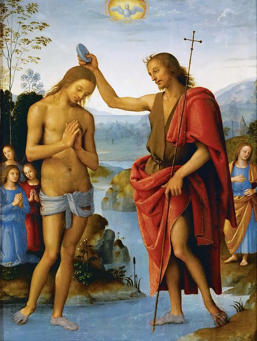 Perugino (c. 1450-1523) -- Baptism of Christ. Kunsthistorisches Museum