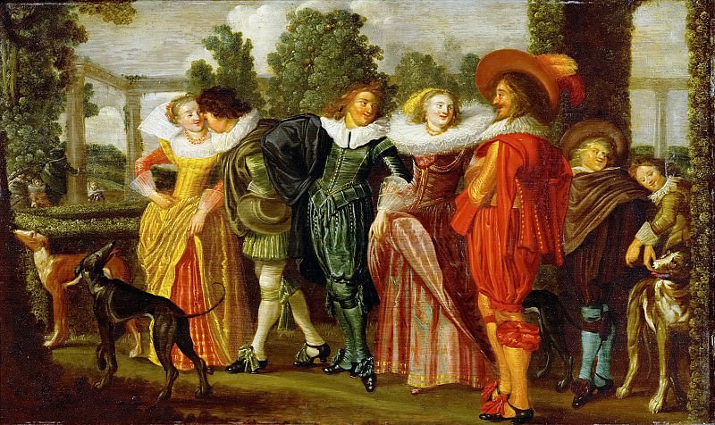 Dirck Hals (1591-1656) -- Stroll in the Garden. Kunsthistorisches Museum