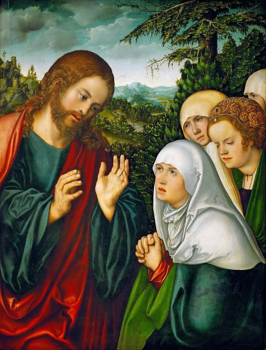 Лукас Кранах I - Прощание Христа с Марией. Музей истории искусств