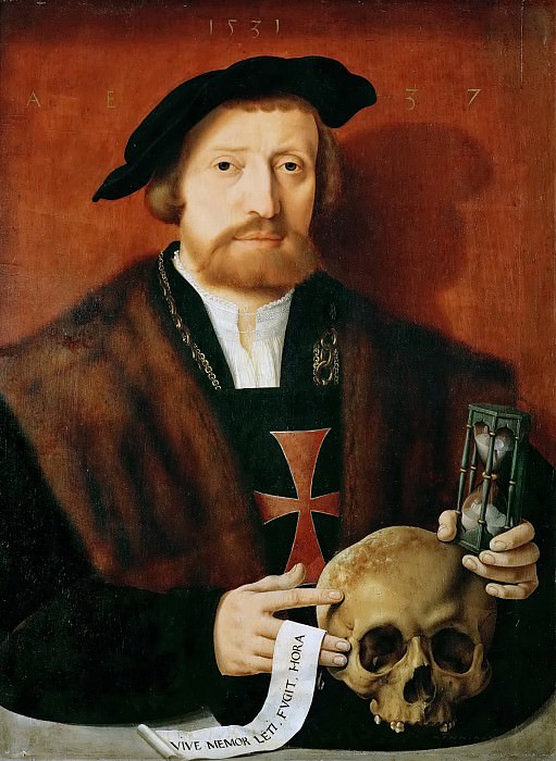 Bartholomaeus Bruyn the Elder(1493-1555) -- Portrait of a Knight of the Order of Malta. Kunsthistorisches Museum