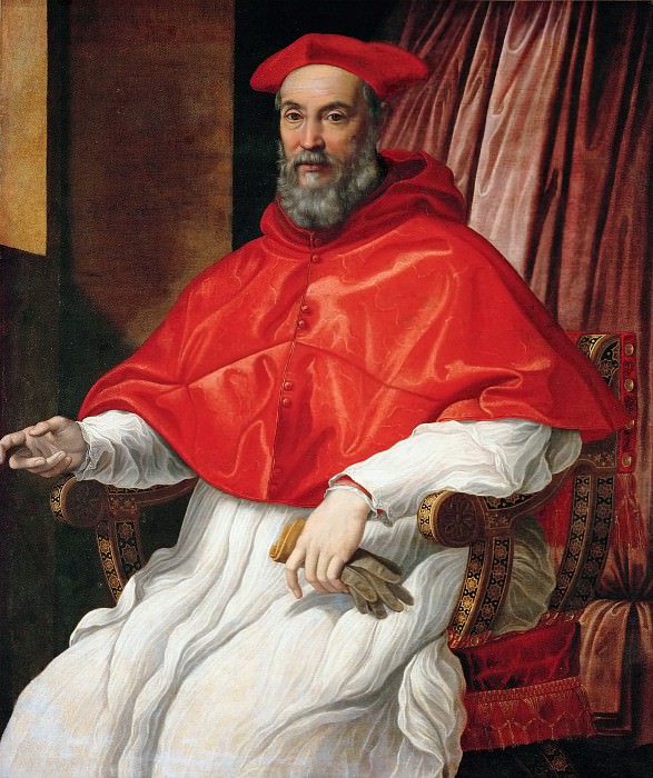 Jacopino del Conte -- Portrait of a Cardinal. Kunsthistorisches Museum