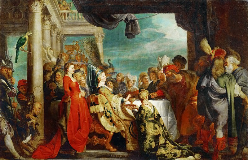 Alboin, King of the Langobards, and Rosamude, Daughter of His Slain Enemy. Peter Paul Rubens