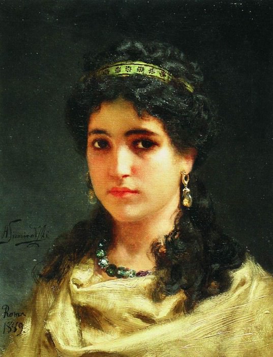Portrait of a young Roman woman. 1889. Henryk Semiradsky