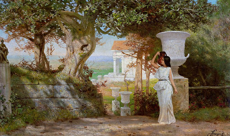 Water-carrier in the ancient landscape. Henryk Semiradsky