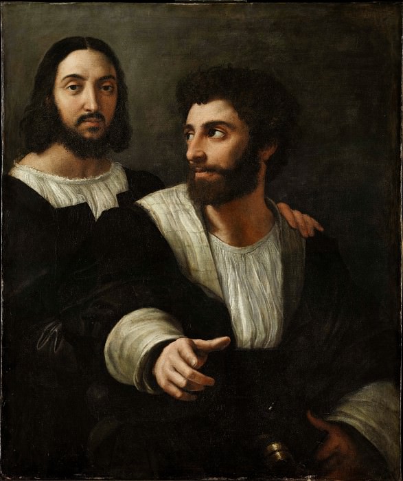 Self-portrait with a Friend. Raffaello Sanzio da Urbino) Raphael (Raffaello Santi