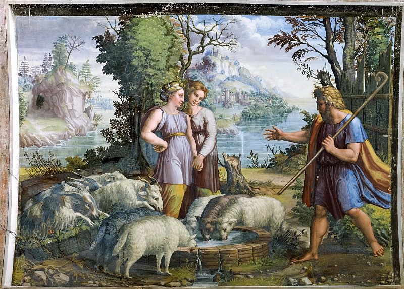 Meeting of Jacob and Rachel. Raffaello Sanzio da Urbino) Raphael (Raffaello Santi