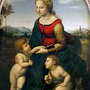Мадонна с Младенцем и маленьким Иоанном Крестителем в пейзаже , Рафаэль Санти