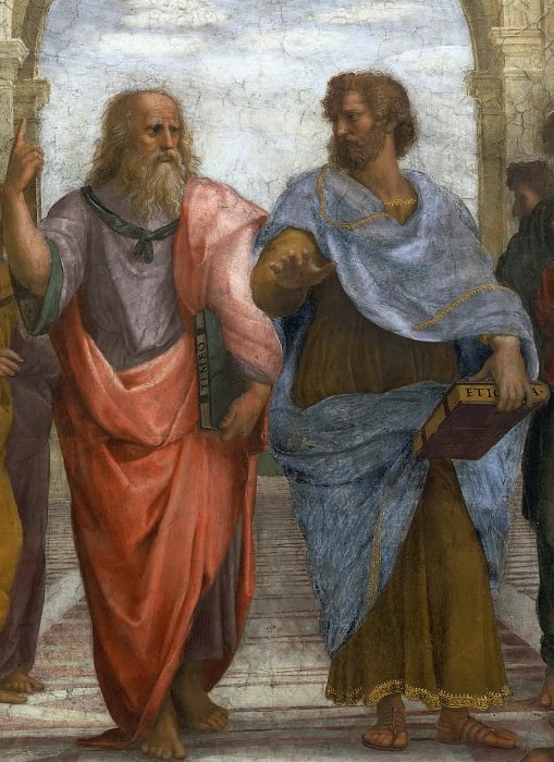 Stanza della Segnatura: The School of Athens (fragment). Raffaello Sanzio da Urbino) Raphael (Raffaello Santi