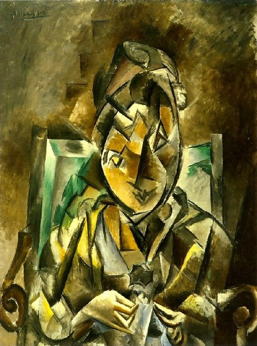 1909 Femme qui coud. Пабло Пикассо (1881-1973) Период: 1908-1918