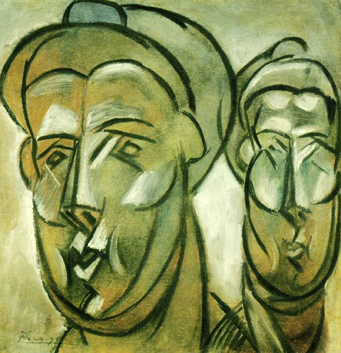 1909 Deux tИtes de femme (Fernande Olivier). Pablo Picasso (1881-1973) Period of creation: 1908-1918