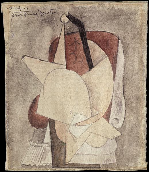 1913 Femme en chemise. Пабло Пикассо (1881-1973) Период: 1908-1918 (Рtude)