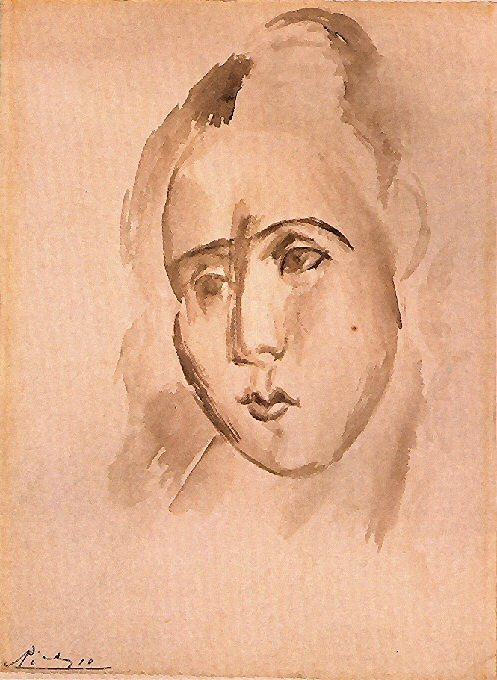 1909 TИte de femme (Fernande)1. Пабло Пикассо (1881-1973) Период: 1908-1918