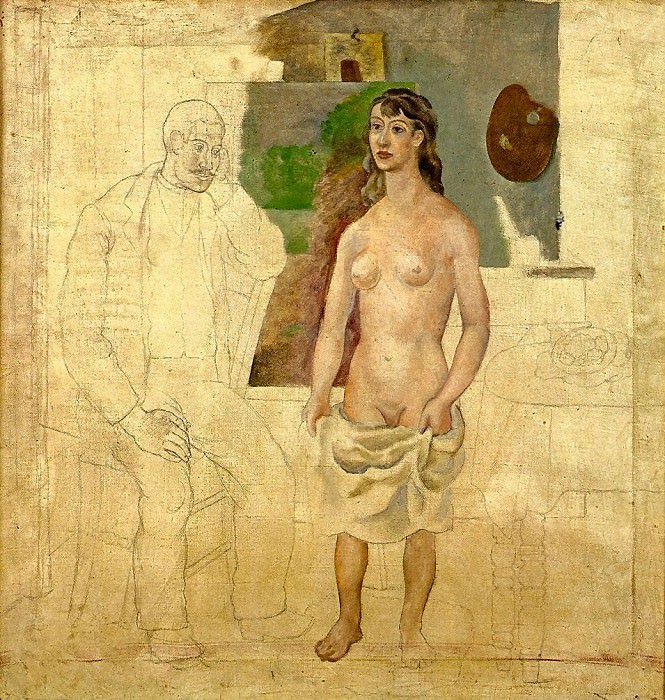 1914 Lartiste et son modКle. Pablo Picasso (1881-1973) Period of creation: 1908-1918