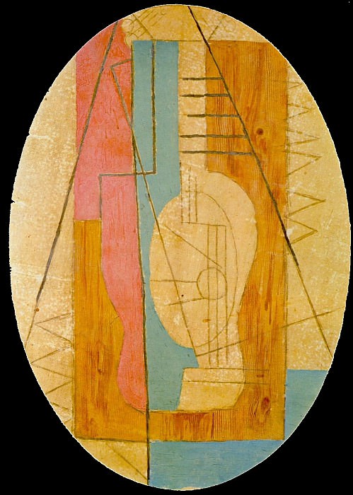 1912 Guitare verte et rose. Пабло Пикассо (1881-1973) Период: 1908-1918